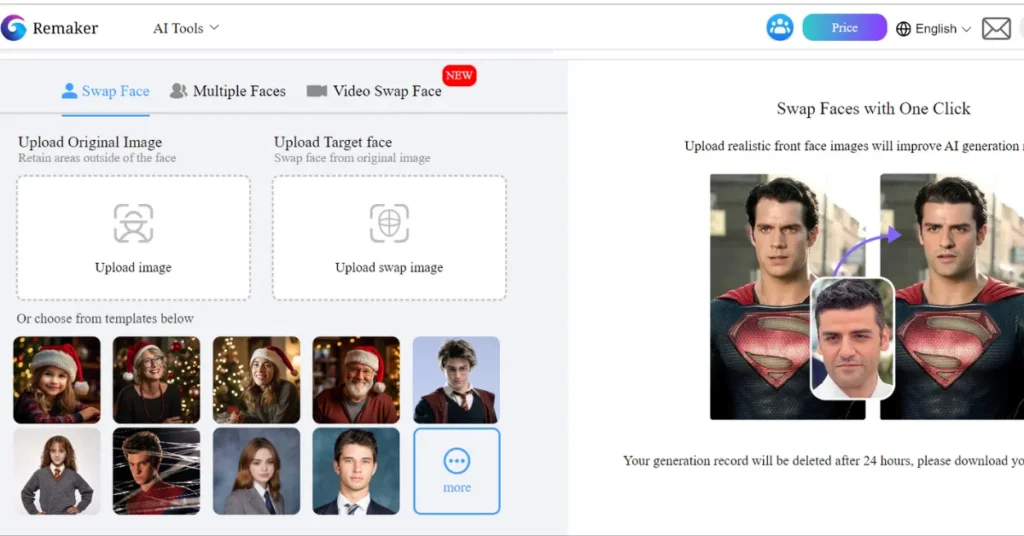 remaker ai face swap free